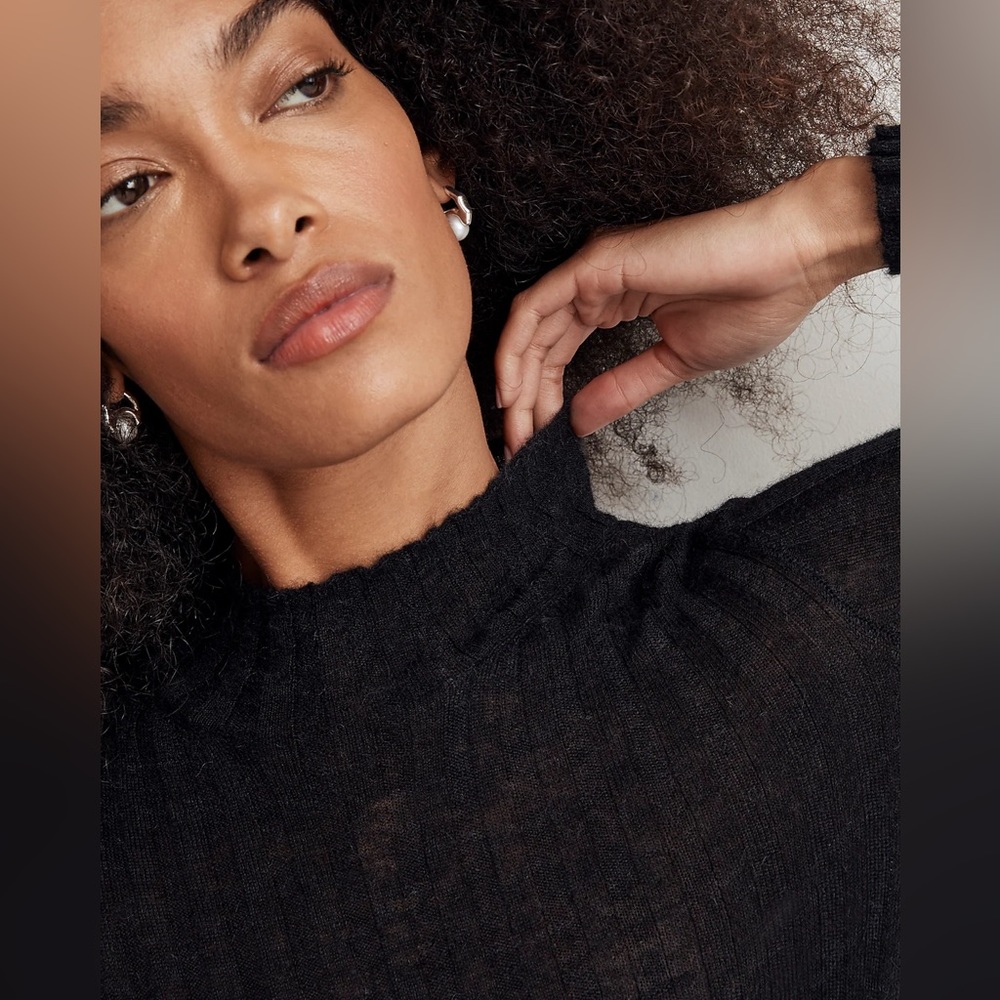 Madewell Alpaca-Blend Mockneck Sweater - Picture 5 of 9